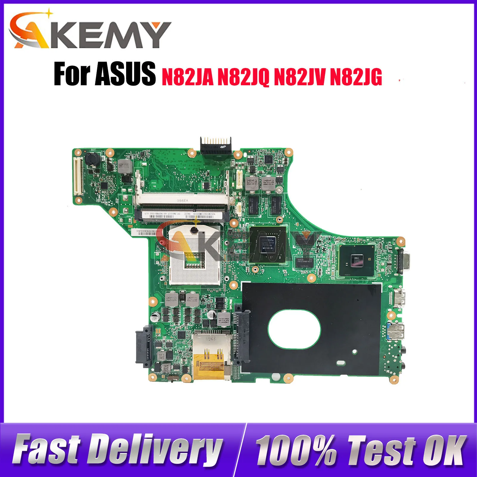 

N82JQ Laptop Motherboard For ASUS Vivobook N82J N82JV N82JQ N82JA N82JG Notebook Mainboard in stock 100% tests OK fast shipping