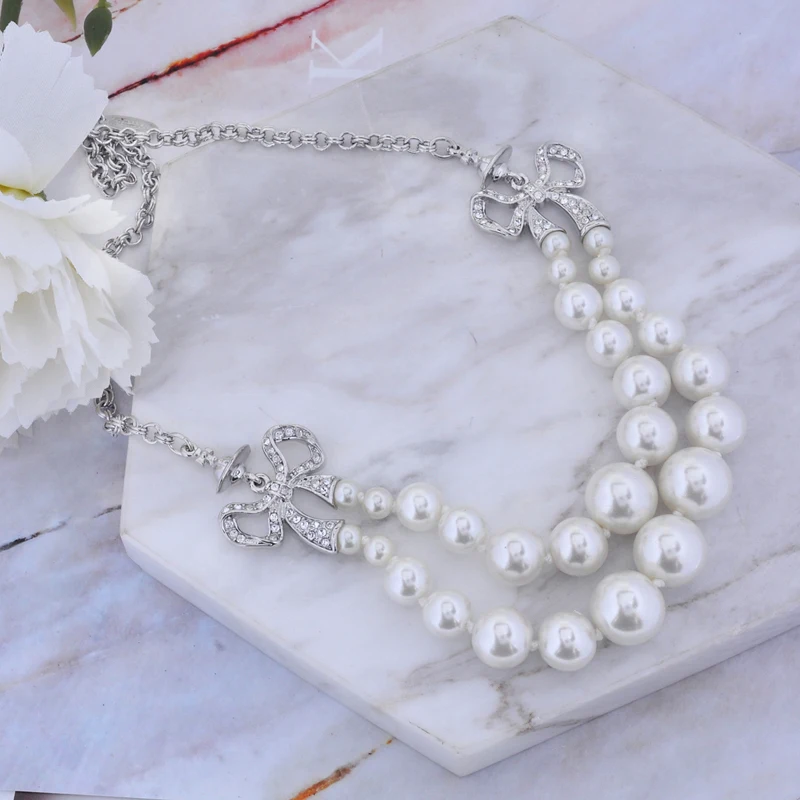 

S925 Sterling Silver Luxury Premium Smile Pearl Charm Pendant Necklace Women's Banquet Essential Versatile Jewelry