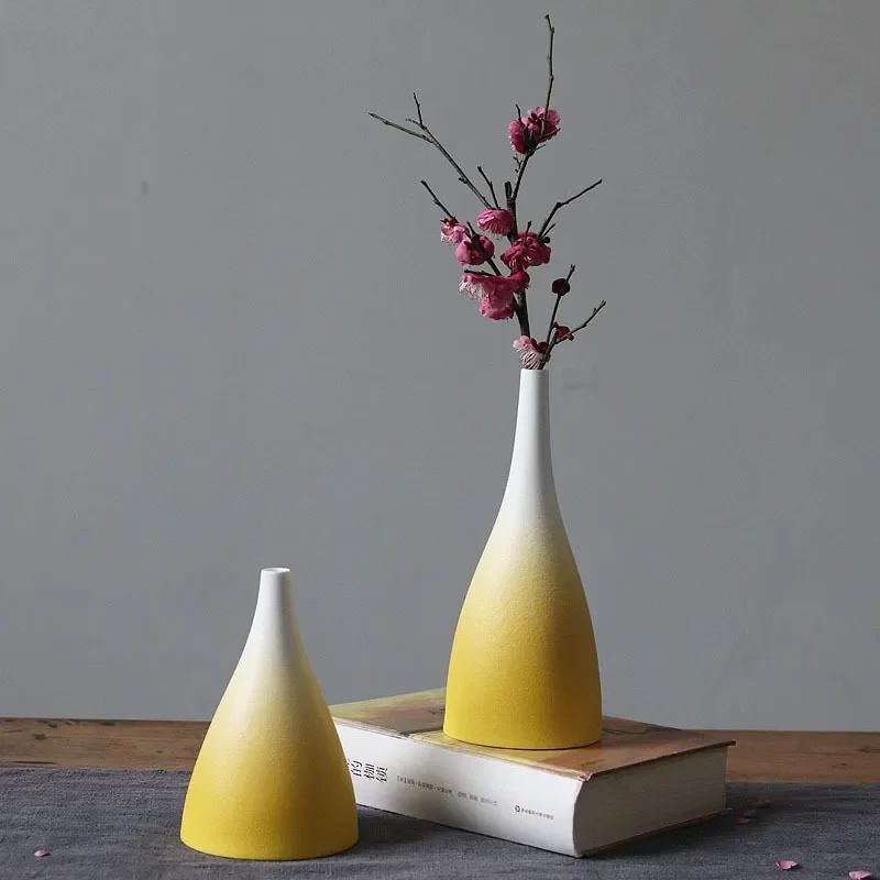 for Jingdezhen Ceramic Vase Creative Simple Living Room Ornament Nordic Fresh Gradual Change Matte Home Craft Decoration