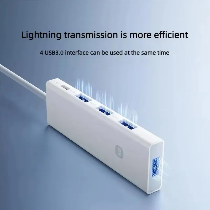 Xiaomi 4 In 1 Double Ended Splitter USB Dual Plug Type-c High Speed 3.0 Interface Lightning Transmission 4 USB Ports For Office