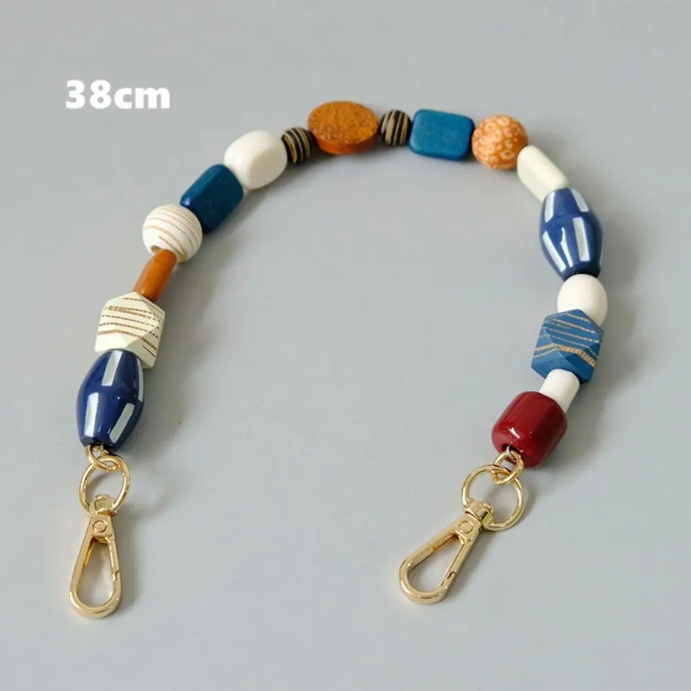 

New Retro Handbag Chain Replaceable Colored Bead Phone Case Hanging Chain DIY Bag Parts Accessories Handcrafted Wristband