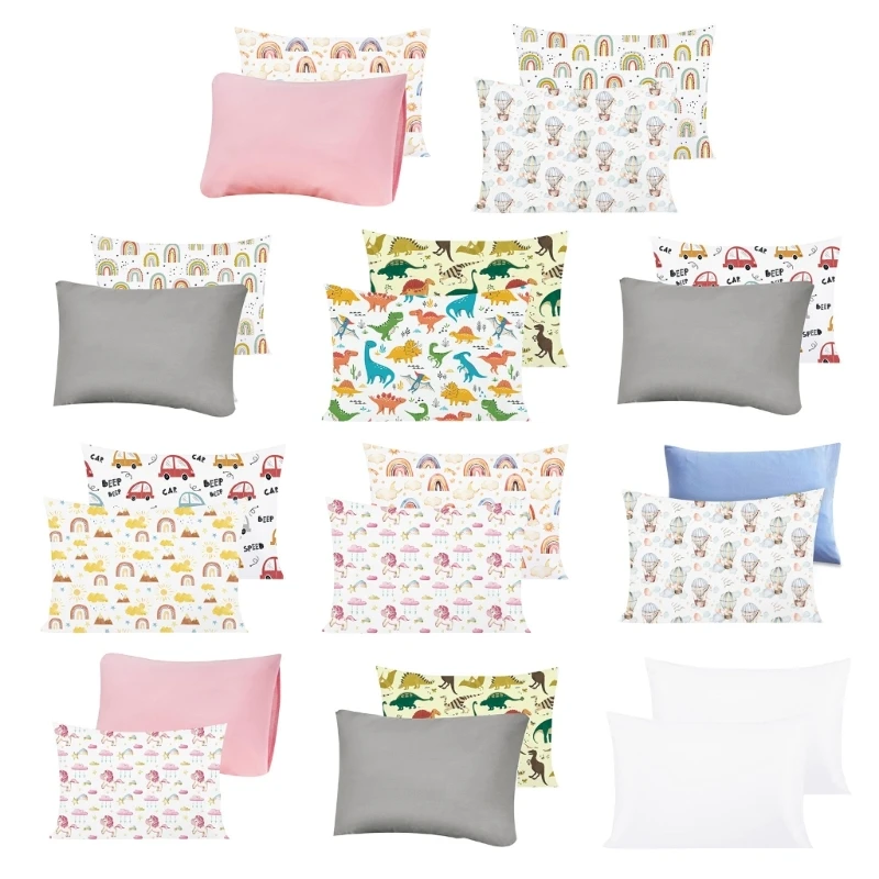 Comfortable Baby Pillowcase Cotton Cover Breathable Baby Pillowcase Cartoon Pattern Baby Pillow Cover Lightweight Case