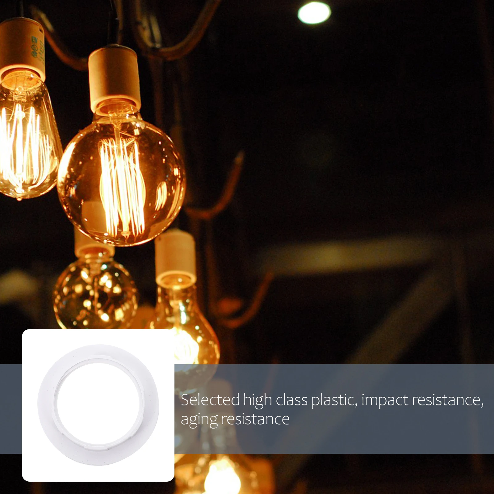 

10 Pcs E27 Lamp Holder Fixing Ring Simple Fixer Light Circle Parts Safe Accessory Plastic Base Convenient Prevent from Falling