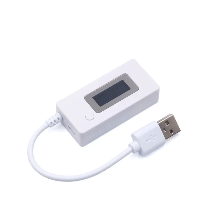 White tail USB current and voltmeter monitor, tester, detection meter, mobile phone, charging mobile power supply