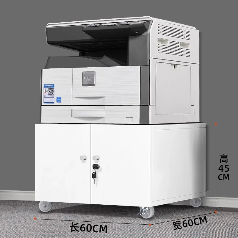 Printer placement cabinet Office A3 copier workbench Large printer base cabinet Wheeled mobile low cabinet