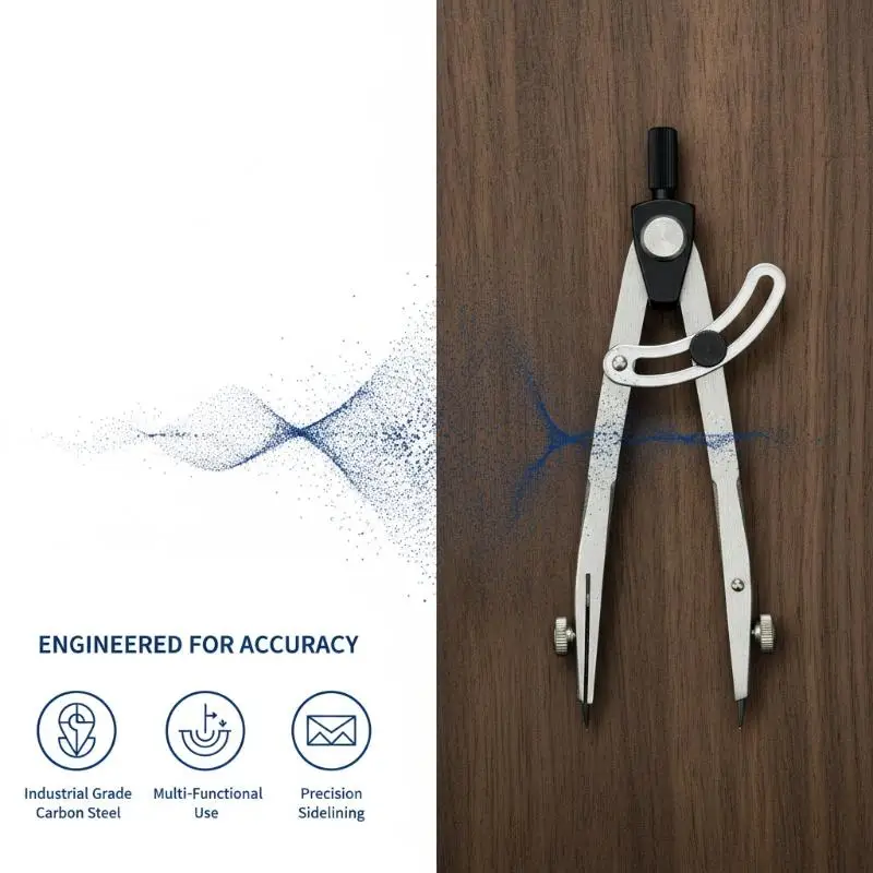 High Hardness Stainless Steel Wing Divider Adjustable Lock for Leathercraft Woodworking Marking Layout Measuring Work