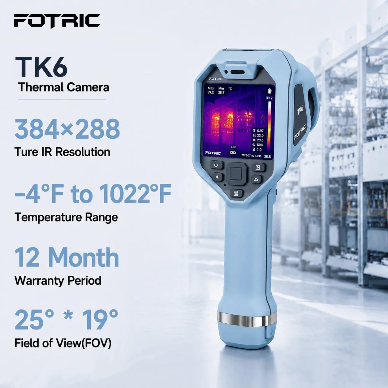 Image of FOTRIC TK6 Wärmebildkamera 384x288 IR 40mK -20~550 ° C Handgehaltener Infrarot-Bildgeber 5MP Sichtbare Industrielle Inspektionswerkzeuge