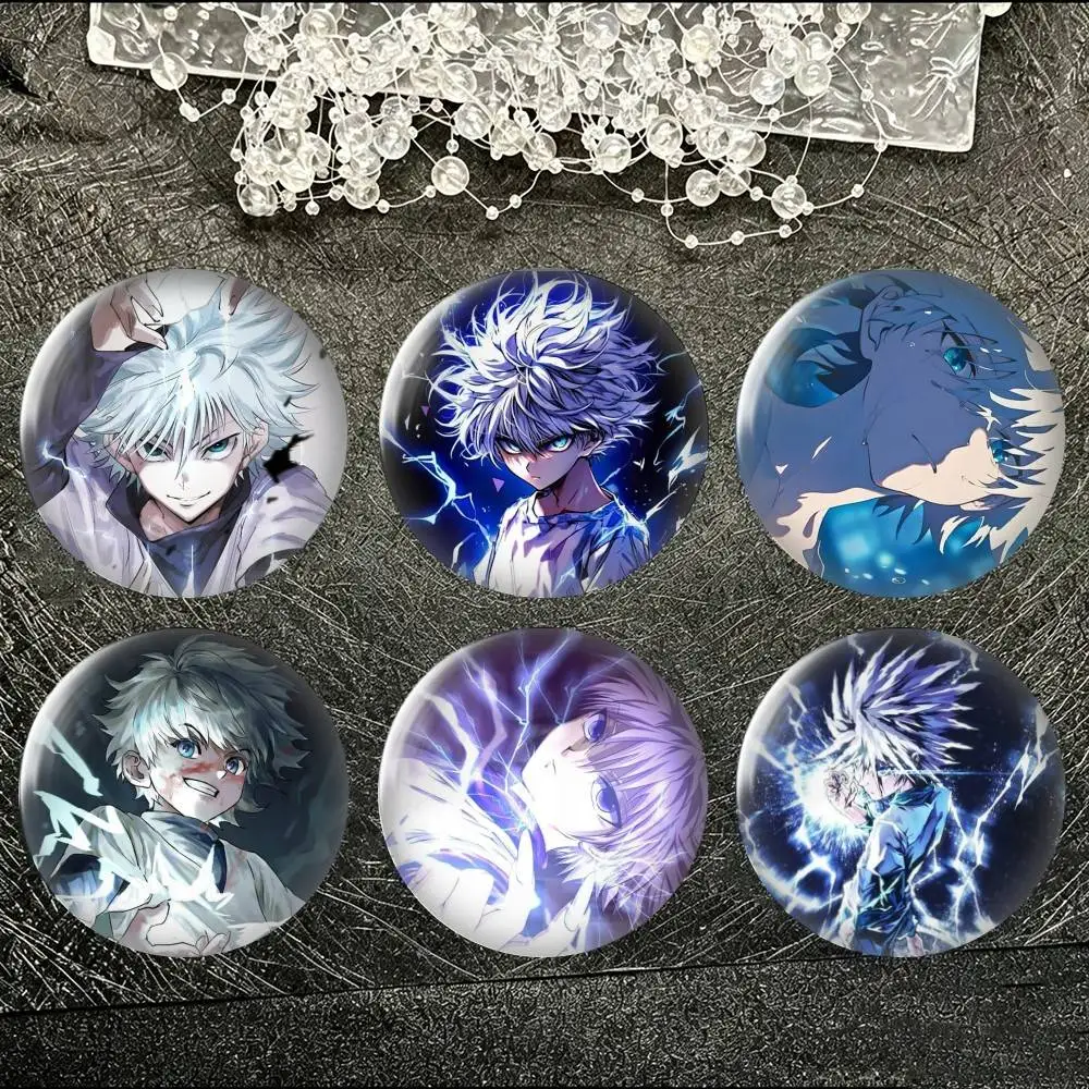 Killua Zoldyck Brooch Metal Decorative Brooch Pins for Backpack Clothes Jacket Accessories,Souvenir.