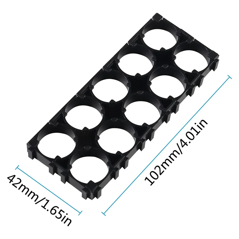 20Pcs 18650 Lithium Cell Spacer 2X5 Cell Spacer 18650 Lithium Battery Plastic Holder Bracket for DIY Battery Pack