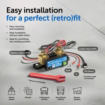 Victron Smart Shunt 智慧分流器電池監視器(藍牙)- 6.5V-70V,500 安培 - 最佳 6 最佳銷售 智慧分流器 - №3