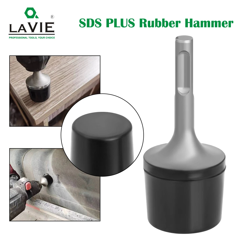 LAVIE Electric rubber hammer head electric pick accessories wall tile sheet metal percussion hammer round handle SDS two pits