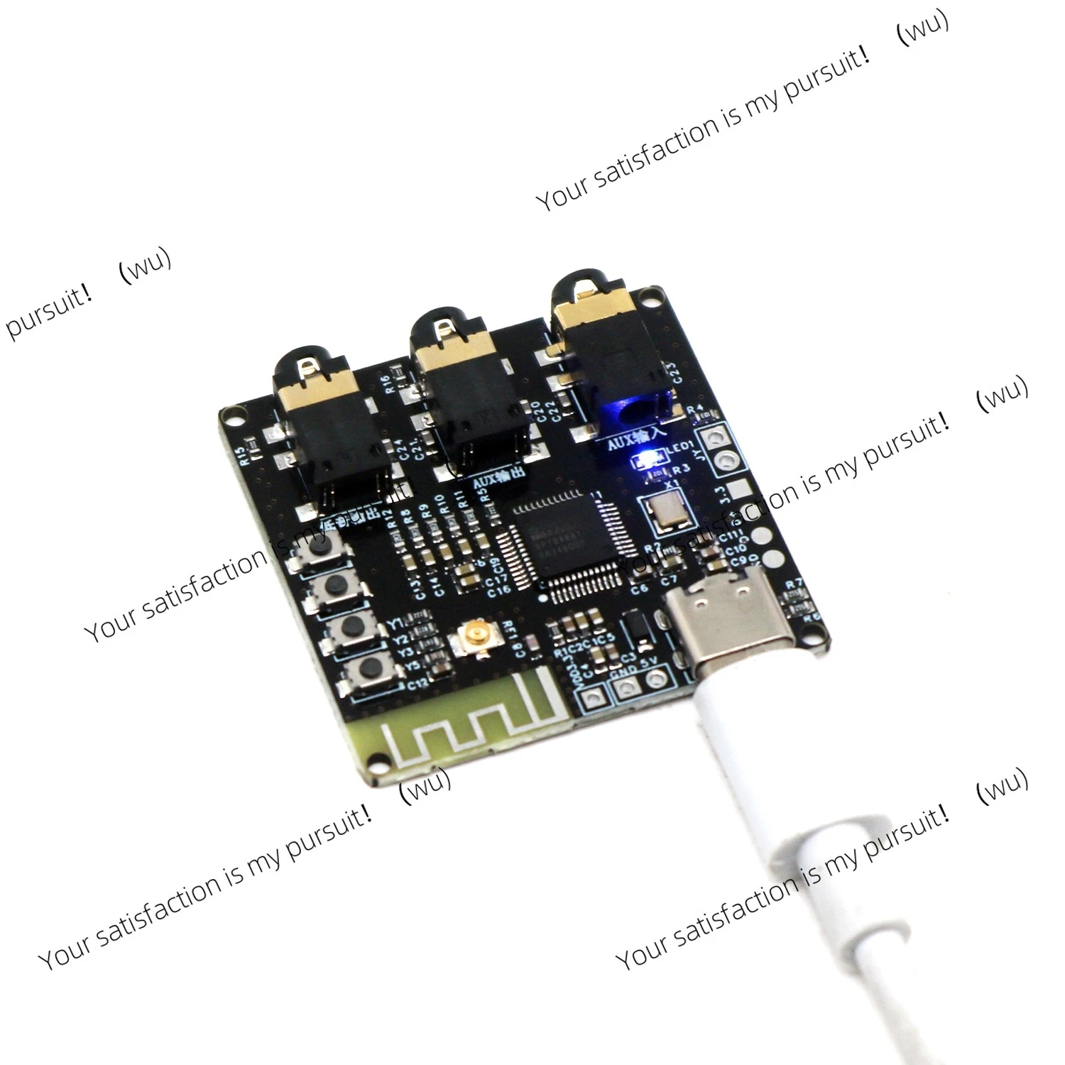 Bluetooth DSP Tuning 40 Band EQ Sound Card Preamplifier Module, TWS Stereo Hi-Fi AUX Audio Speaker
