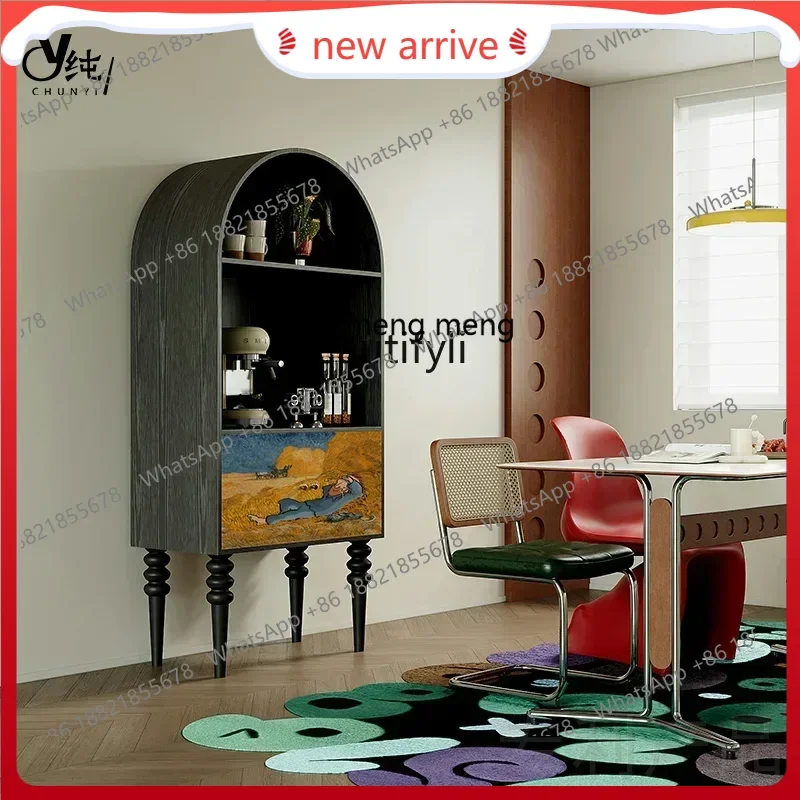 SS ss7486 Modern simple and creative solid wood wine cabinet, living room corner bookcase, office decoration,multi-functional si