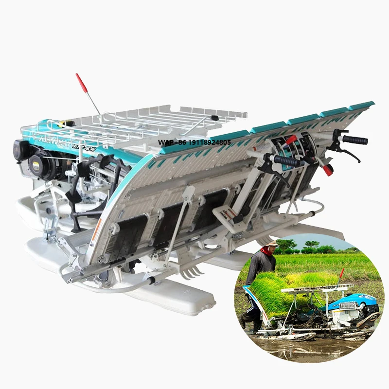 Factory Supply Cheapest Price 4 dow Rice Transplanter Pars Rice Transplanter Machine in Tyres for Machine Using Tractor