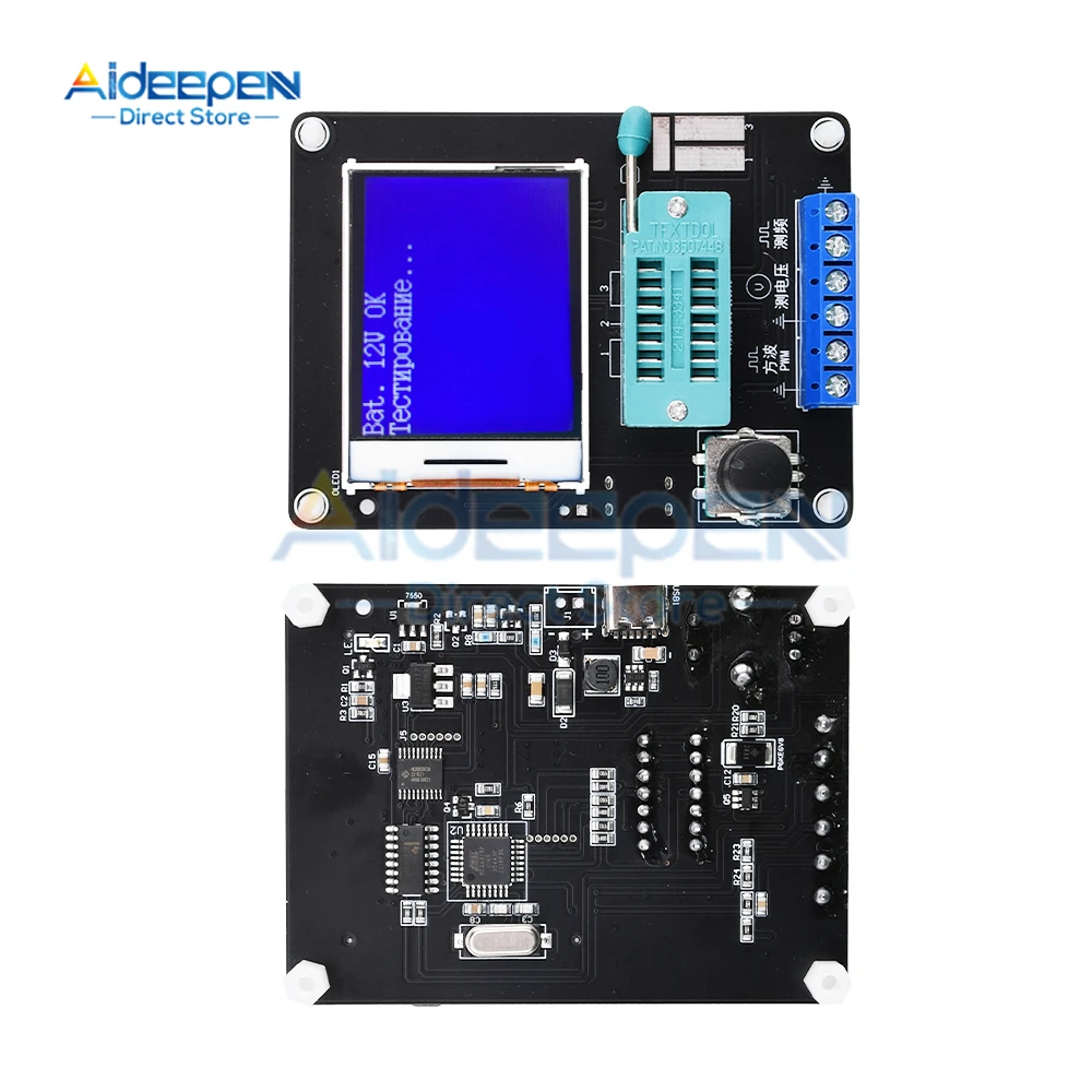 Nuova versione GM328A Transistor Tester diodo capacità ESR misuratore di frequenza di tensione PWM generatore di segnale a onda quadrata saldatura