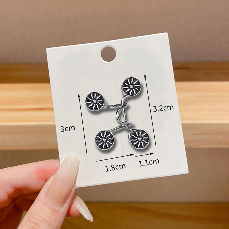 No Sewing Jeans Tighten Waist Brooches Adjustable Buckle Set Detachable Pants Clips Pins Clothing Accessories
