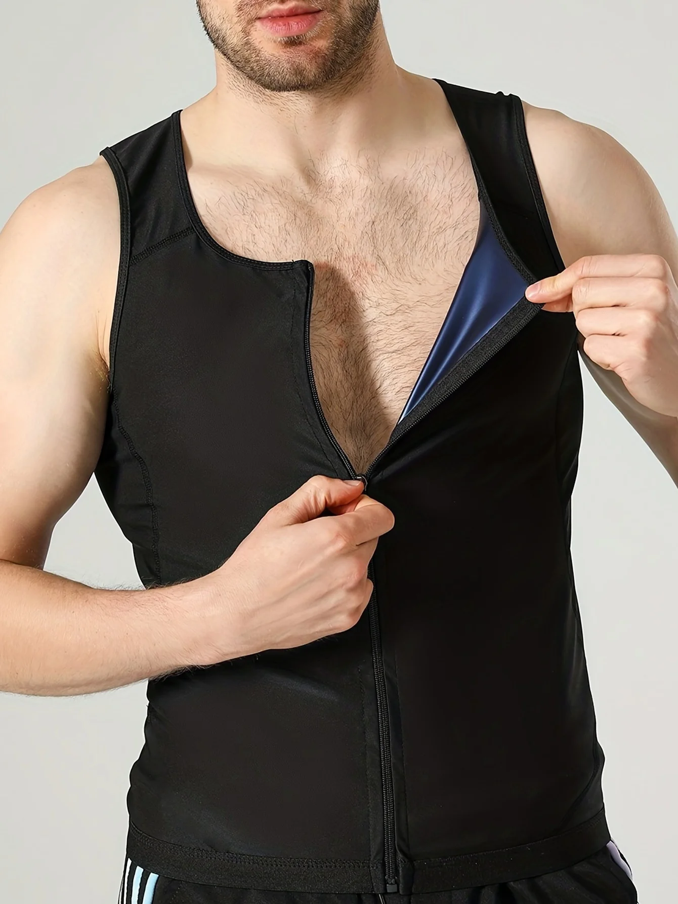 1 pièces Sauna Sweat costumes chemise gilet taille formateur pour hommes Compression entraînement Shapewear Excersize vêtements de sport entraînement