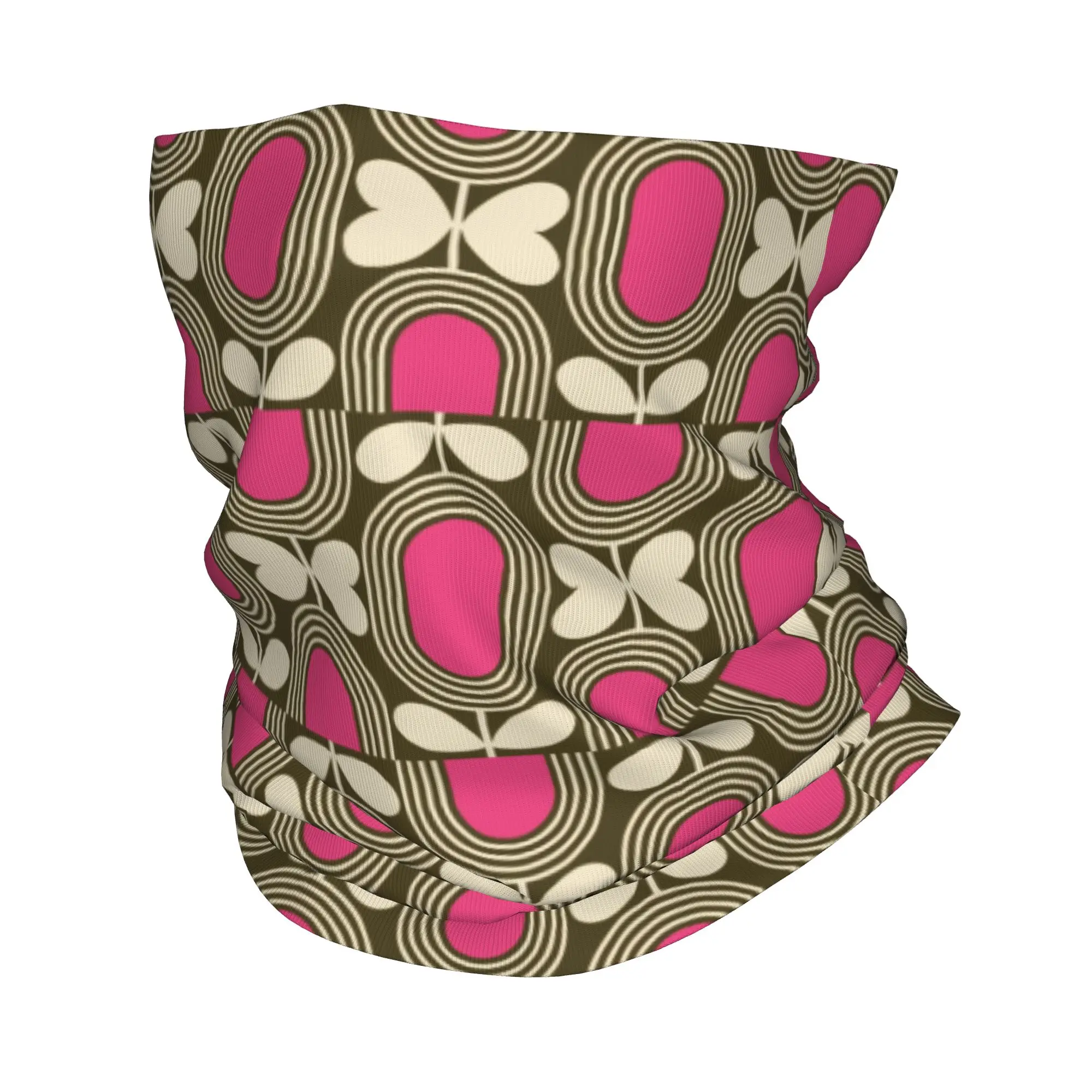 Orla Kiely Flower Bandana Neck Warmer Women Men Winter Ski Hiking Scarf Gaiter  Face Cover