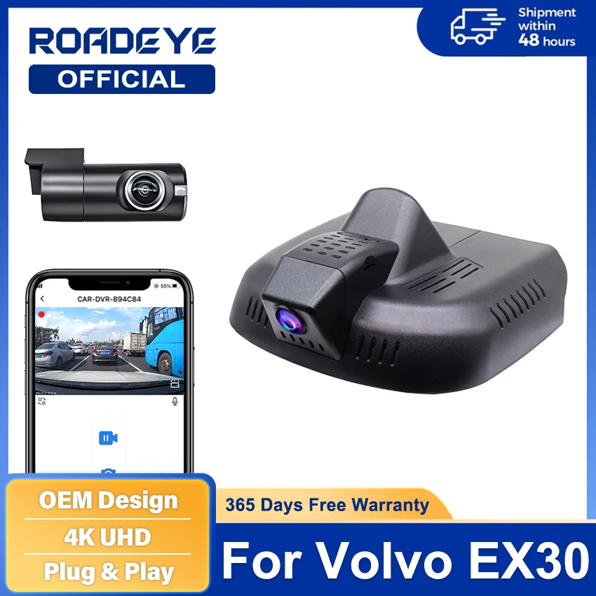 

Dash Camera 4K UHD for Volvo EX30 2024~2025, Plug and Play Wireless WIFI APP Control Car Video Recorder DashCam for Volvo EX30