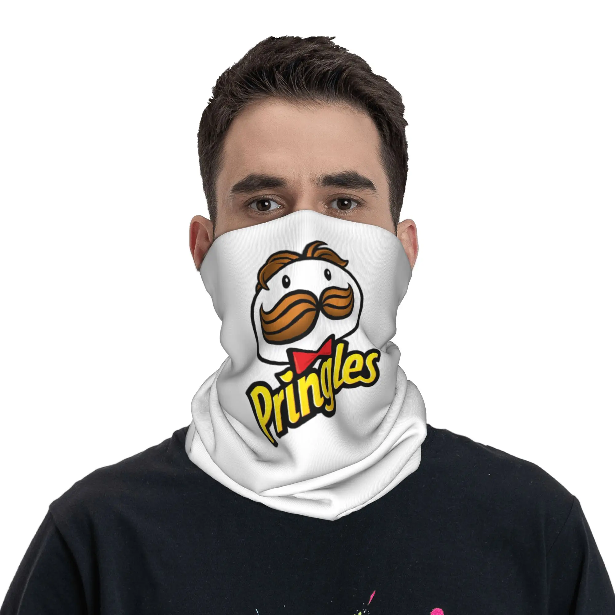 Potato Crisps Chips Pringles Print Bandana Neck Cover Printed Face Scarf Warm Balaclava Riding For Men Women Adult Winter