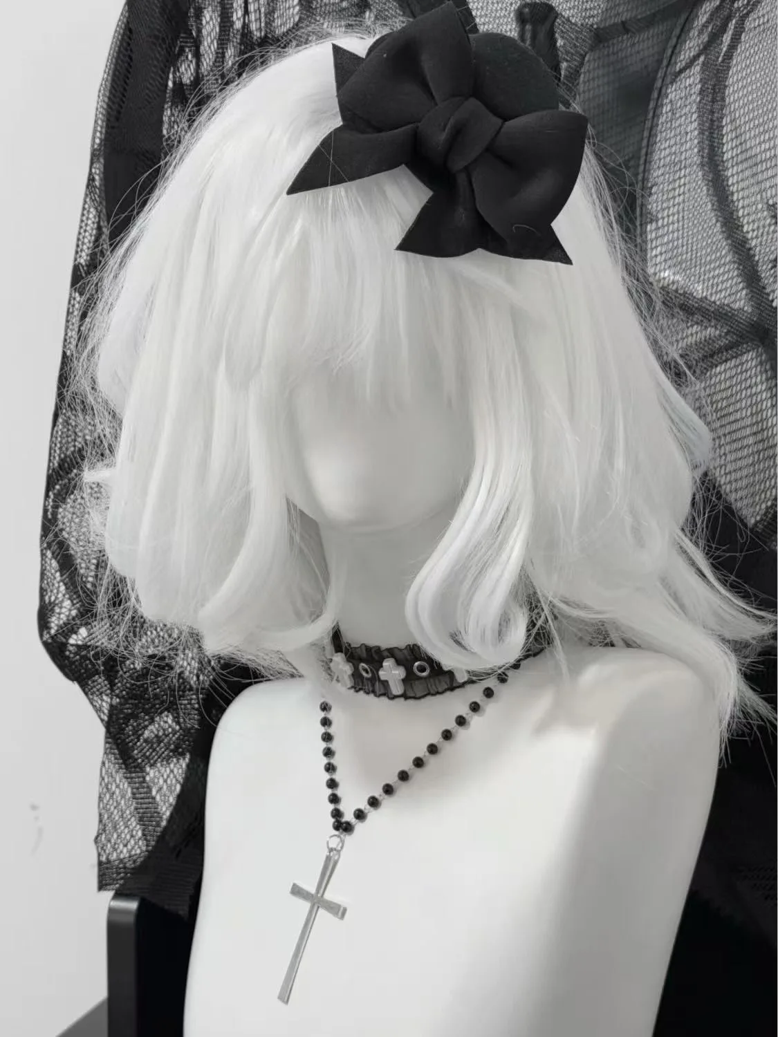 Black Gothic Bowknot Mini Top Hat Hair Clip Headdress Original Lolita Bow Banquet Prom Party Girls Hair Accessories