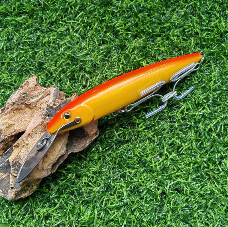 130mm 32,5g schwimmende 0-5m Troll ing Minnow Angel köder Stahl lippe künstliche Köder für Thunfisch Seefisch köder – Detail 9