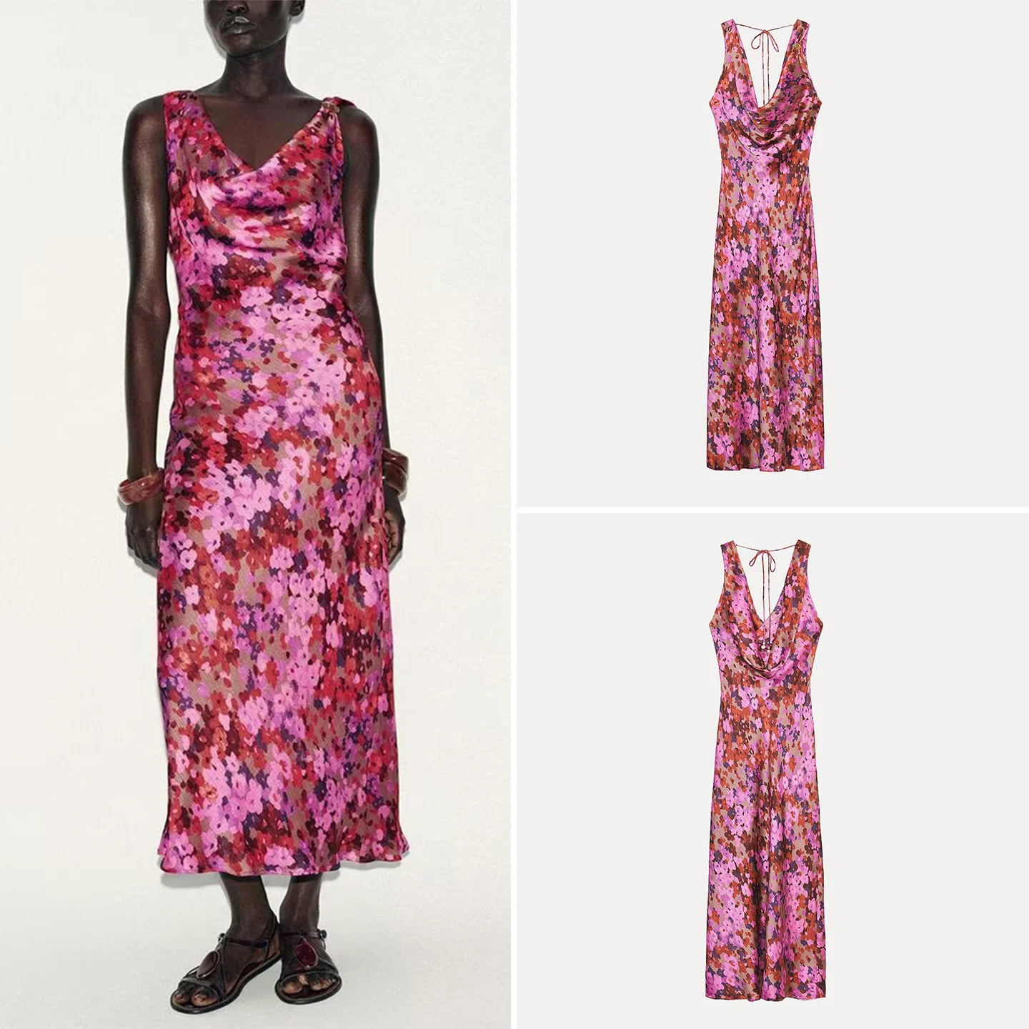 Z Mujer Faion Estampado floral Midi Dr Casual Sle Svel Dr Ele Aosphere Señoras Dr Temporada de otoño