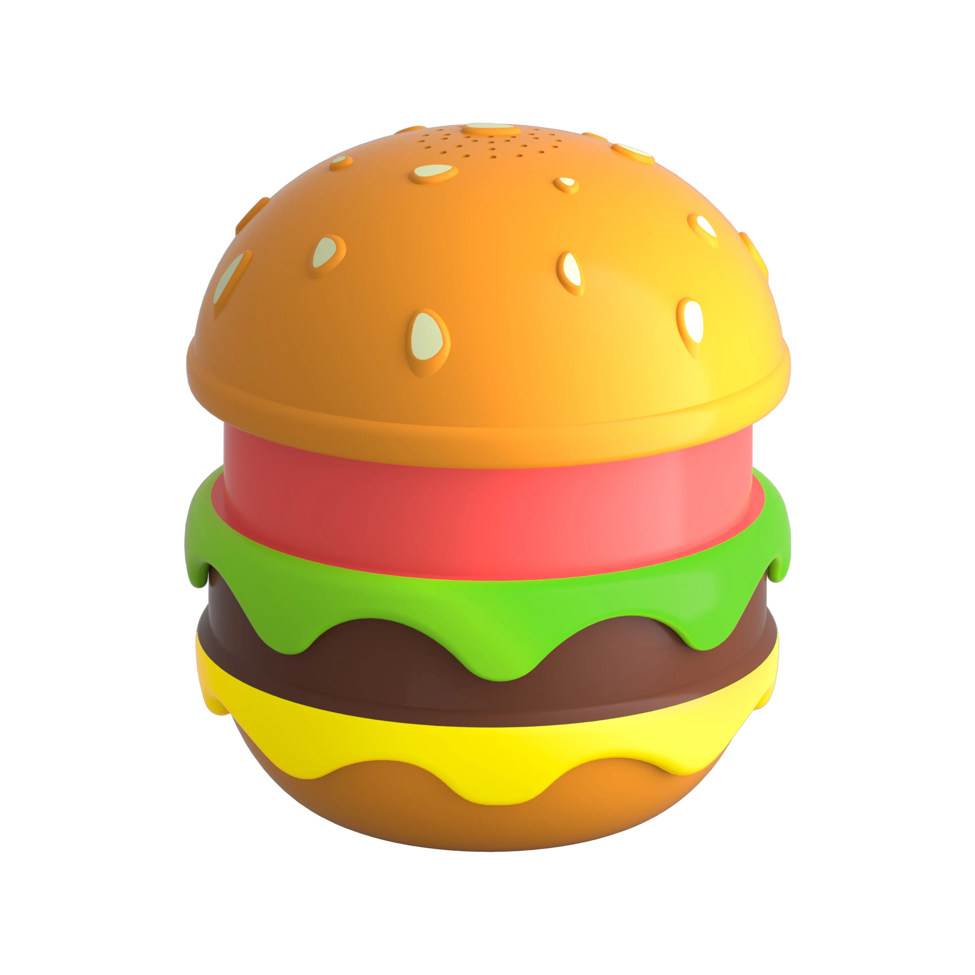 Alto-falante Bluetooth com luz noturna de hambúrguer LED - Máquina de som de ruído branco para quarto de crianças, lâmpada de mesa criativa