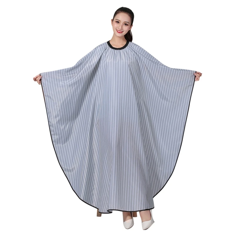 Striped Hairdressing Wrap Adult Hair Cutting Cloak Hair Salon Professional Barber Cape Hairdresser Apron Anti Hair Waterproof