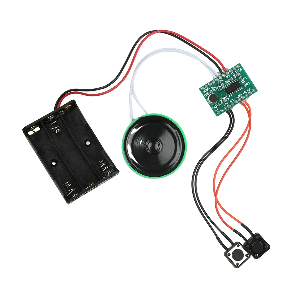 Recordable Sound Module Dual Button Voice Recorder 60 Second DIY E Card With Crystal Clear Playback For Gifts Projects