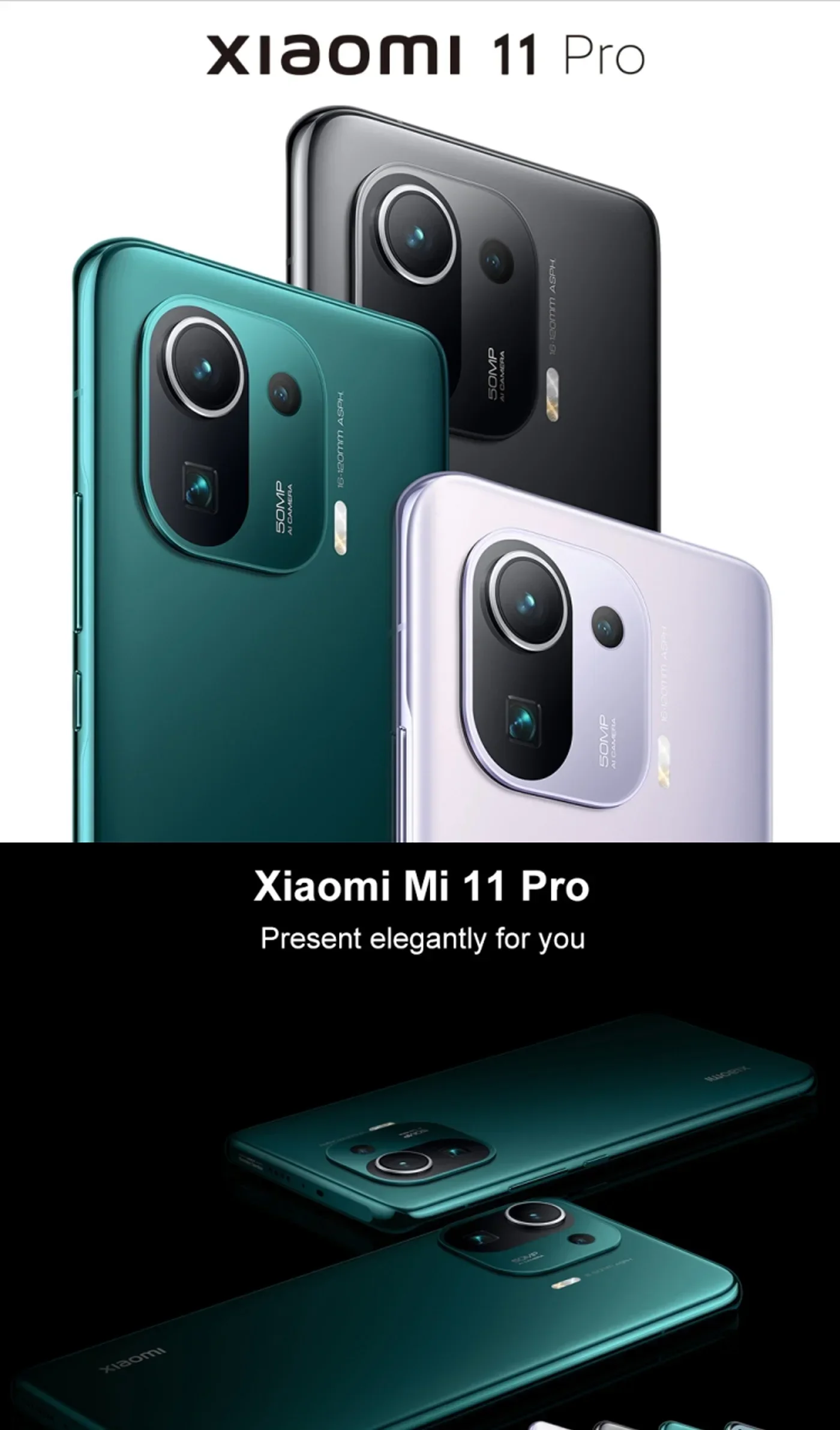 Xiaomi 11pro 5G Android 6.81 inch Qualcomm Snapdragon 888 RAM 12GB ROM 256GB used phone