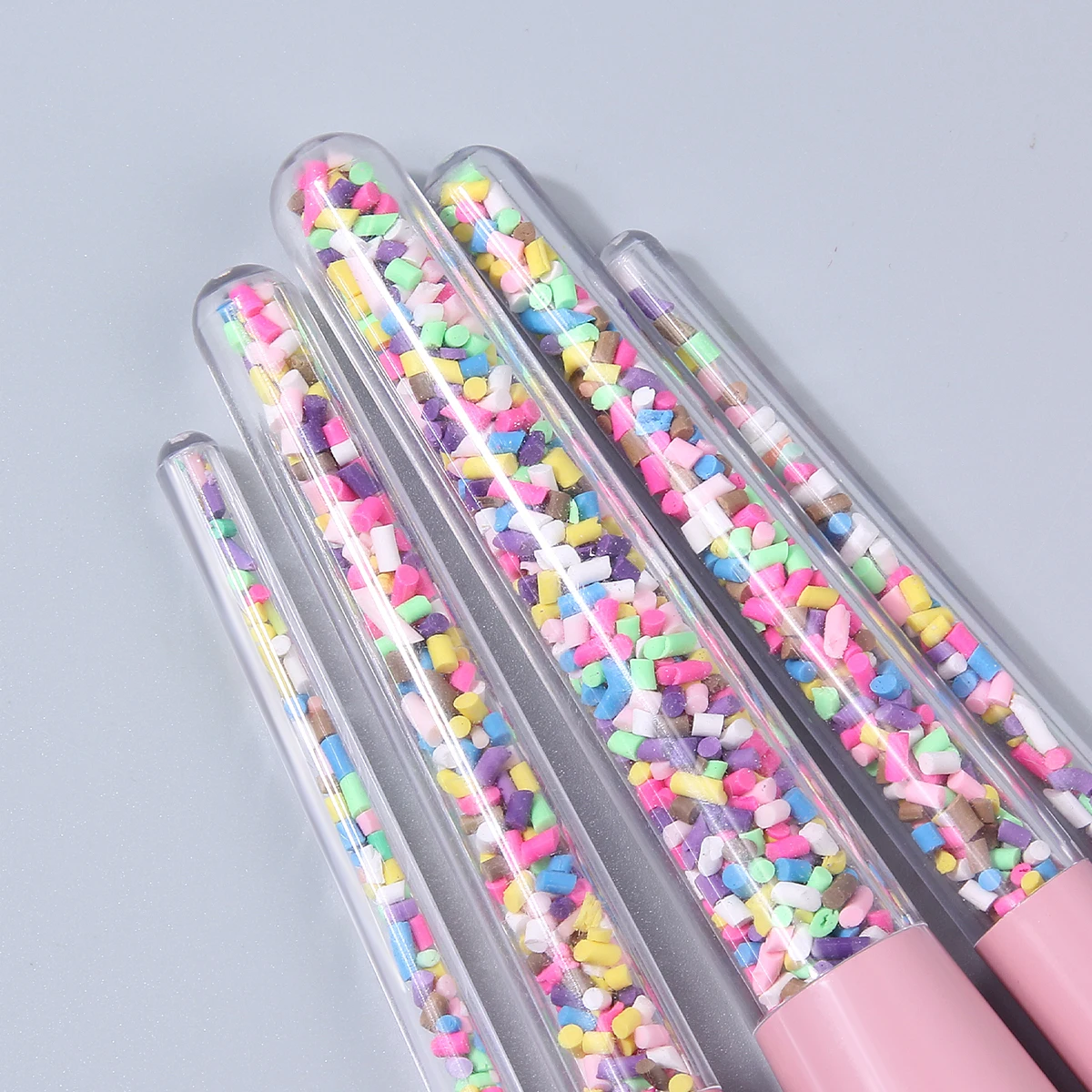 5-teiliges Candy Sprinkle Make-up-Pinsel-Set, rosa, weiche synthetische Pinsel für Gesicht und Augen – Detail 6