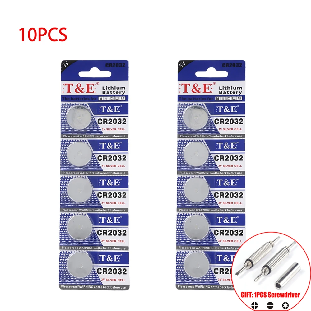 10PCS CR2032 CR 2032 Button Battery 3V Lithium Battery For Watch Toy Calculator Car Remote Control Button Coin Cell