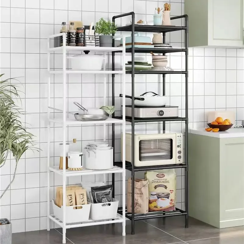 

Kitchen Storage Rack Rack Pulley Floor Stand Multi-layer Household Microwave Stove Rack Kitchen Storage Tool Kitchen Organizer