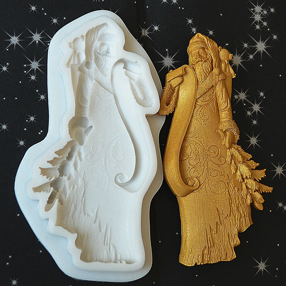 Natale babbo natale stampo in Silicone resina cucina strumento di cottura fai da te torta al cioccolato torta caramelle Dessert decorazione stampo