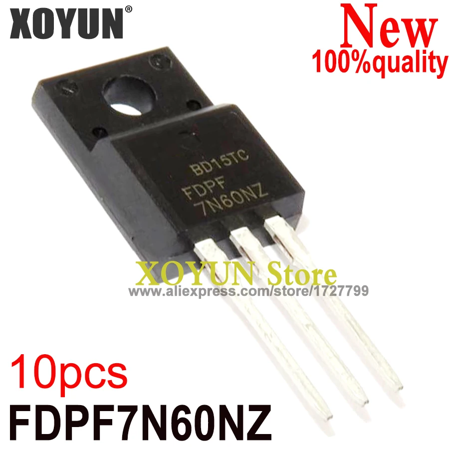 (10piece)100% New FDPF7N60NZ 7N60NZ TO-220F