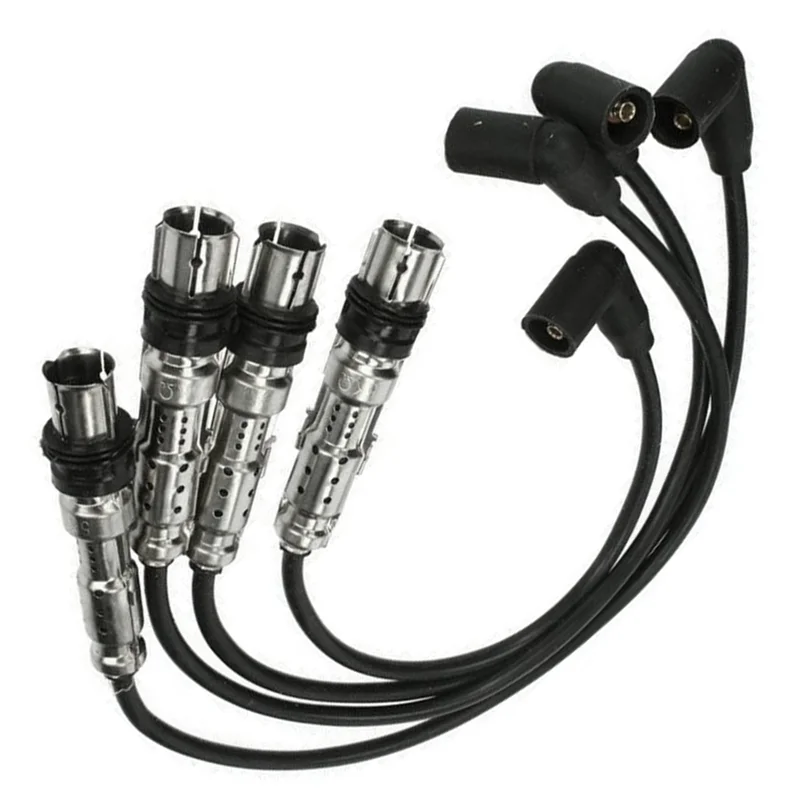 4Pcs Ignition Cable Set 8Mm With Pressure Damping For VW Golf Beetle Touran Polo Skoda Yedi Octavia 1.2T