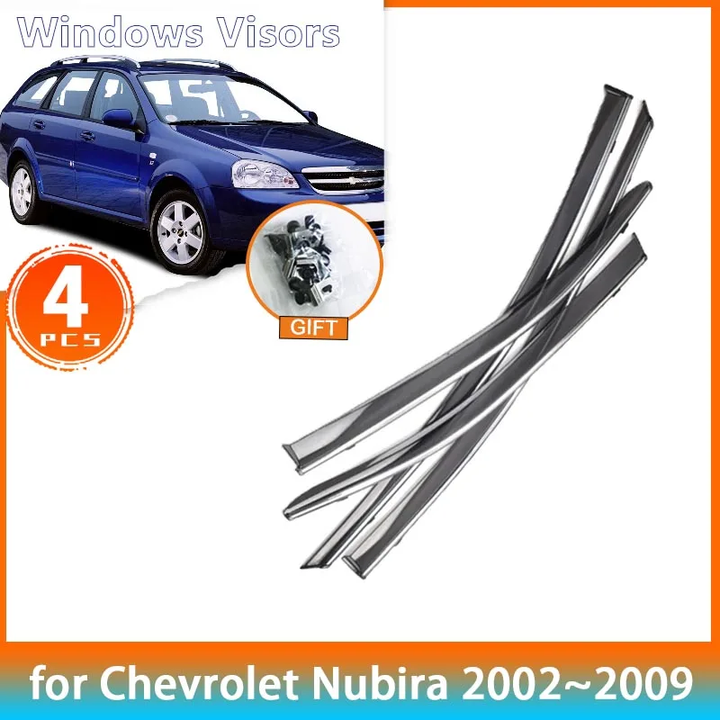 4x Deflector for Daewoo Nubira Station Wagon 2005 Chevrolet Estate 2002~2009 Accessories Sun Rain Window Visor Windshield Guards