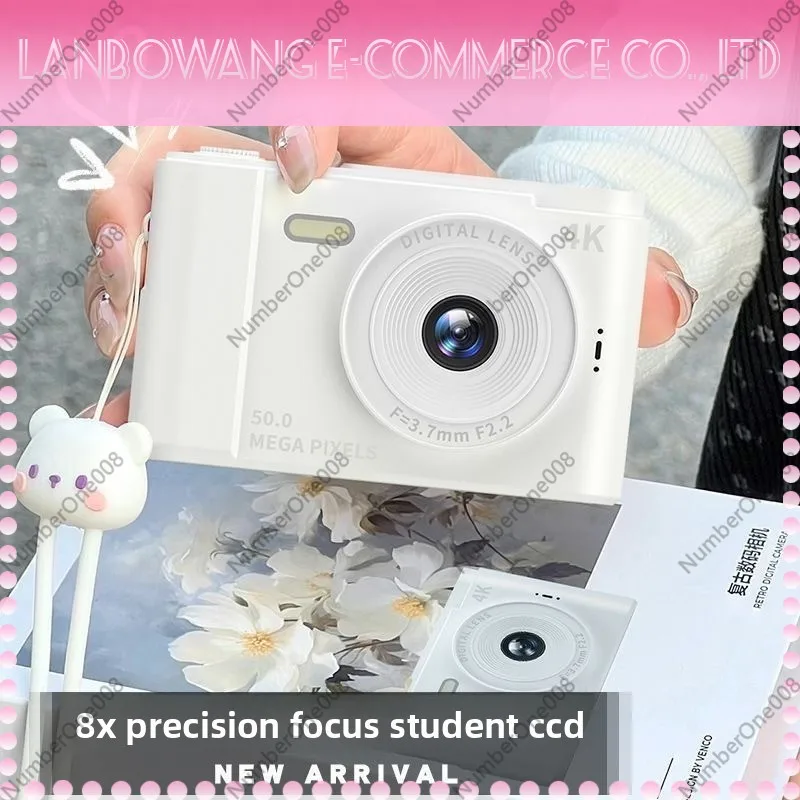 CCD Digital Camera Dual Lens Selfie HD Student Entry Level Portable Compact Camera Vintage Filter Beauty