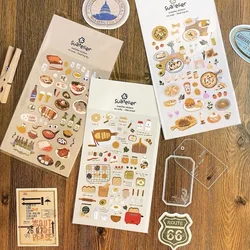 Korean Original Suatelier Decor Daily Stickers Scrapbooking Diy Journal Stationery Sticker Planner Decor Art Supplies Materials