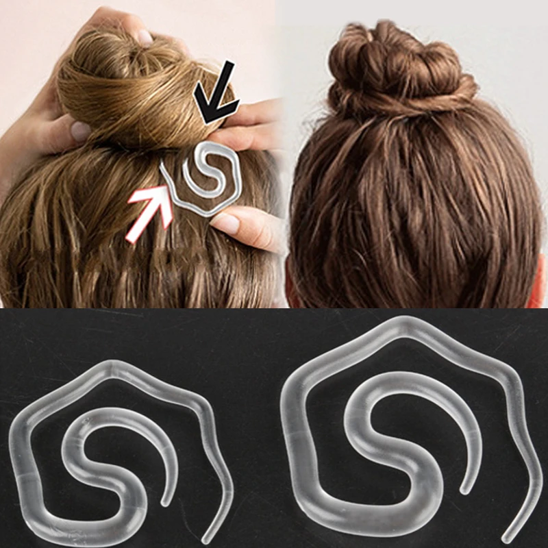 2pcs Transparent Hairpin Invisible Hair Iron Women Traceless Hairsticks Ball Head Fixed Clips Hair Styling Tool Hair Accessories