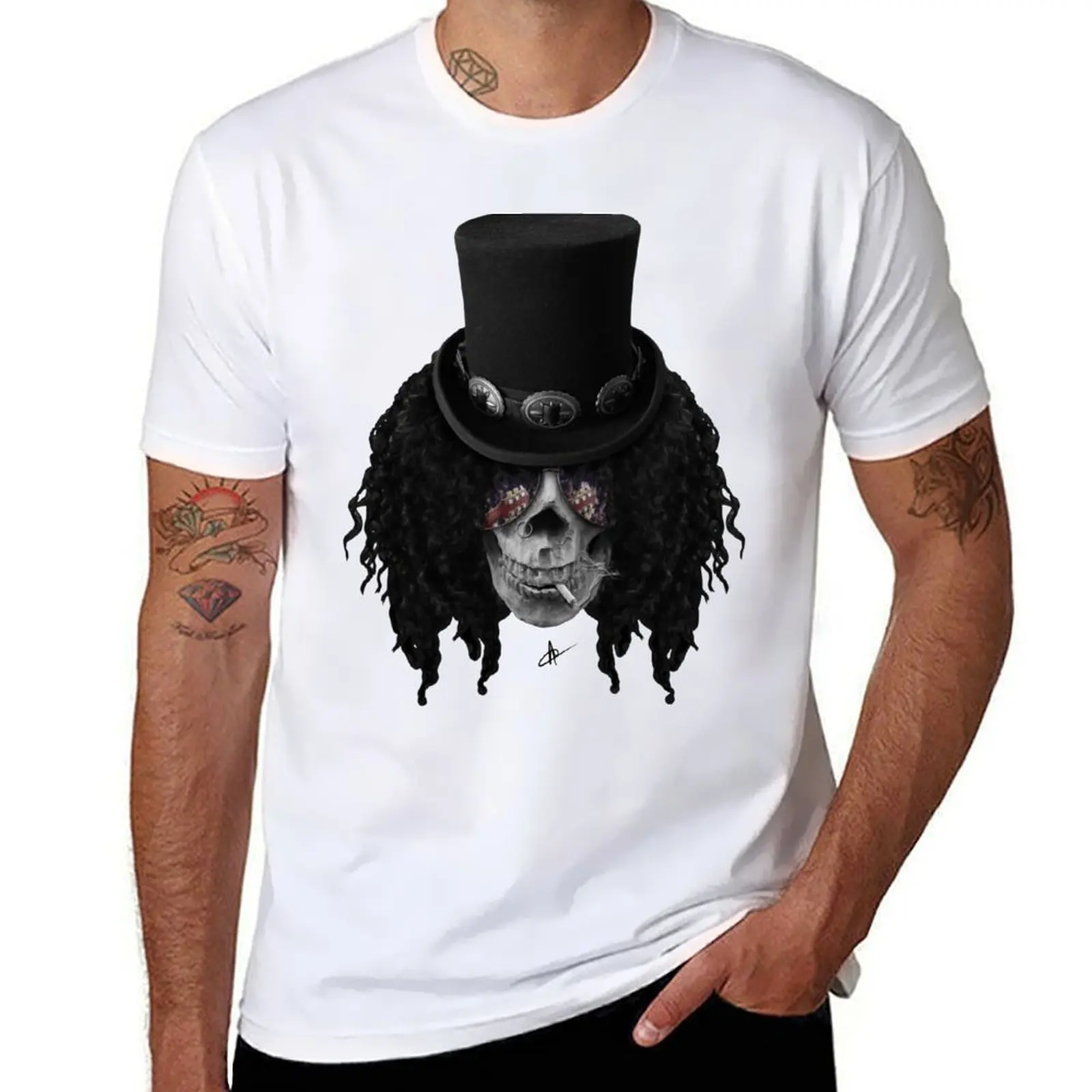 

Slash Skull T-Shirt man t shirts for men casual t shirts for man graphic funny T-Shirt