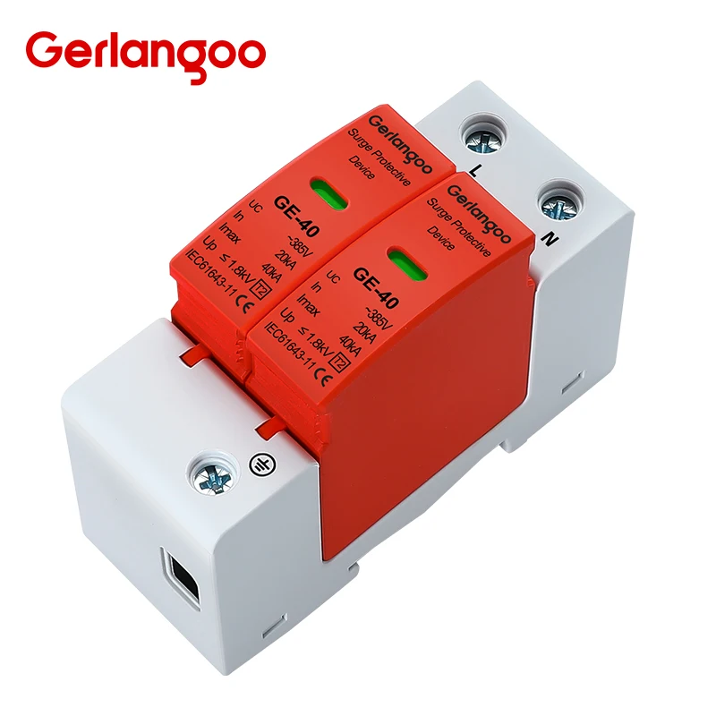 حامي عرام البرق المنزلي AC SPD 1P 2P 3P 4P 40KA 60KA 220V 385V AC جهاز صواعق الجهد المنخفض #3