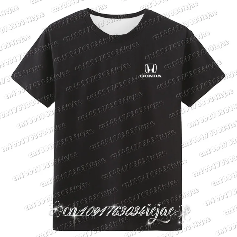 

Honda Car 4S Shop LOGO Car Logo Work Clothing Short-sleeved T-shirt Men's Women's Car Wash Pure Cotton Round Neck Summer