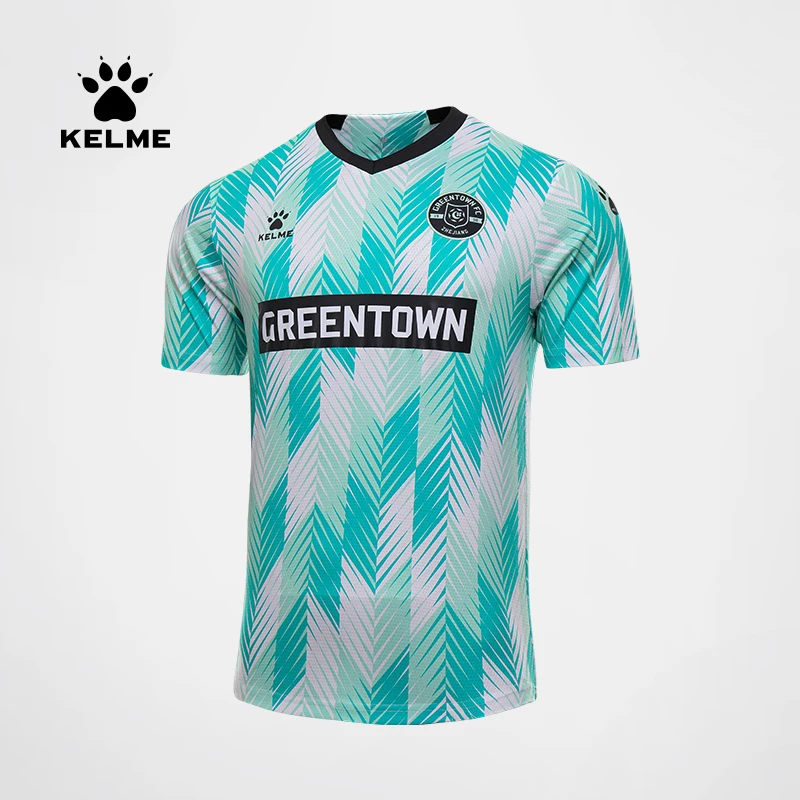 KELME Football Game Training Jersey Zhejiang Province Greentown With The Same T-shirt Team Uniform 2023 New T-shirt 8251TX1008