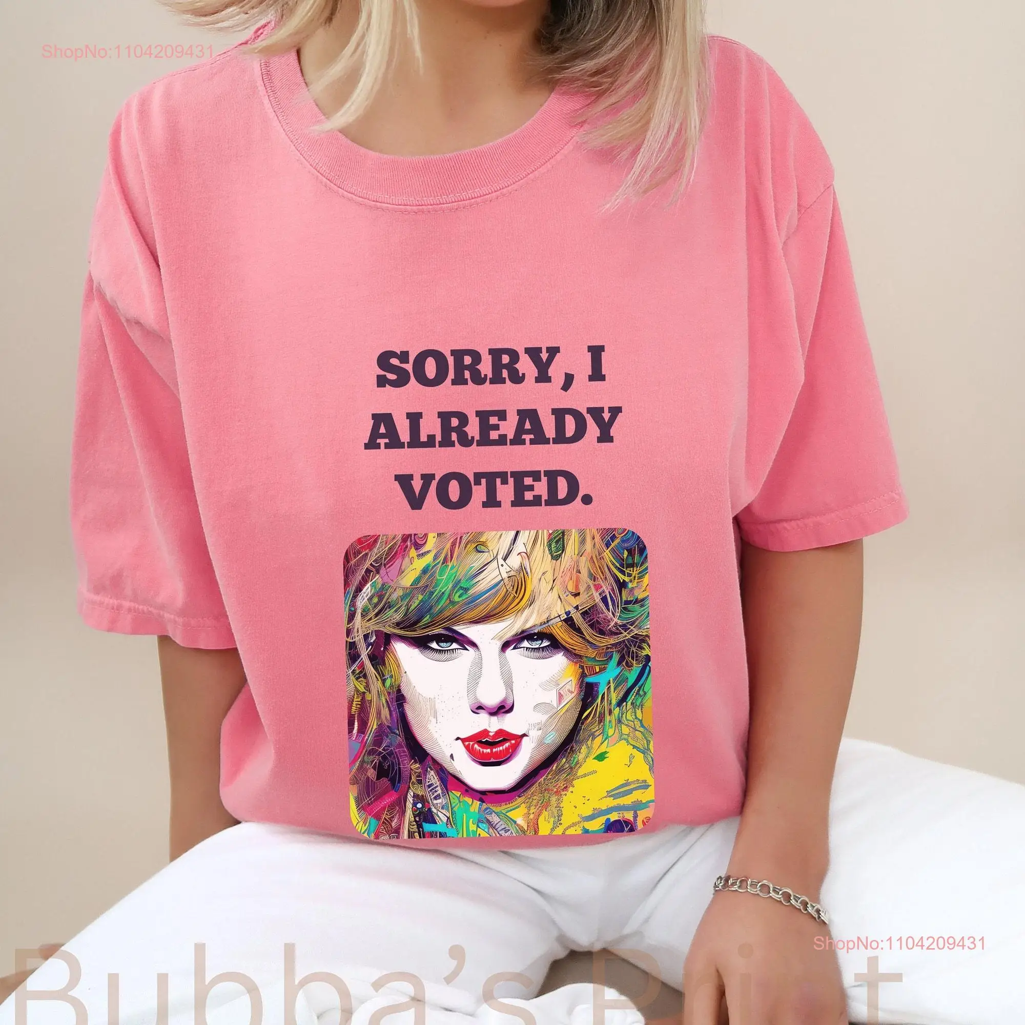 Taylor for President Garment Dyed T shirt Swifties Vote 2024 Fans Eras Tour TTPD long or short sleeves