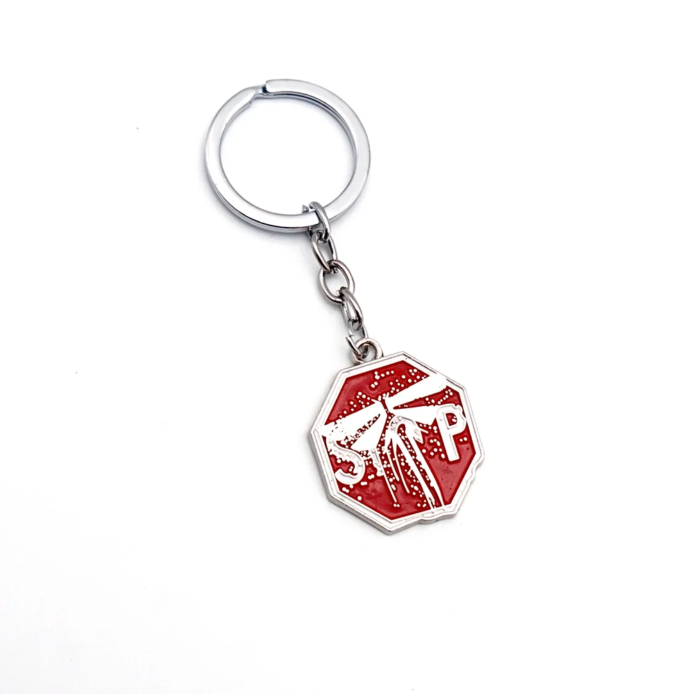 The Last Of Us 2 Keychain Firefly Logo Key Chain Ellie Vintage Keyring Men Keychains Accessories Car Key Ring Pendant llaveros