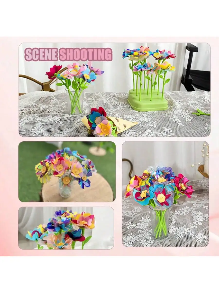 Zestaw do tworzenia kwiatów dla dzieci z prasą, zabawki artystyczne dla dzieci, prezent