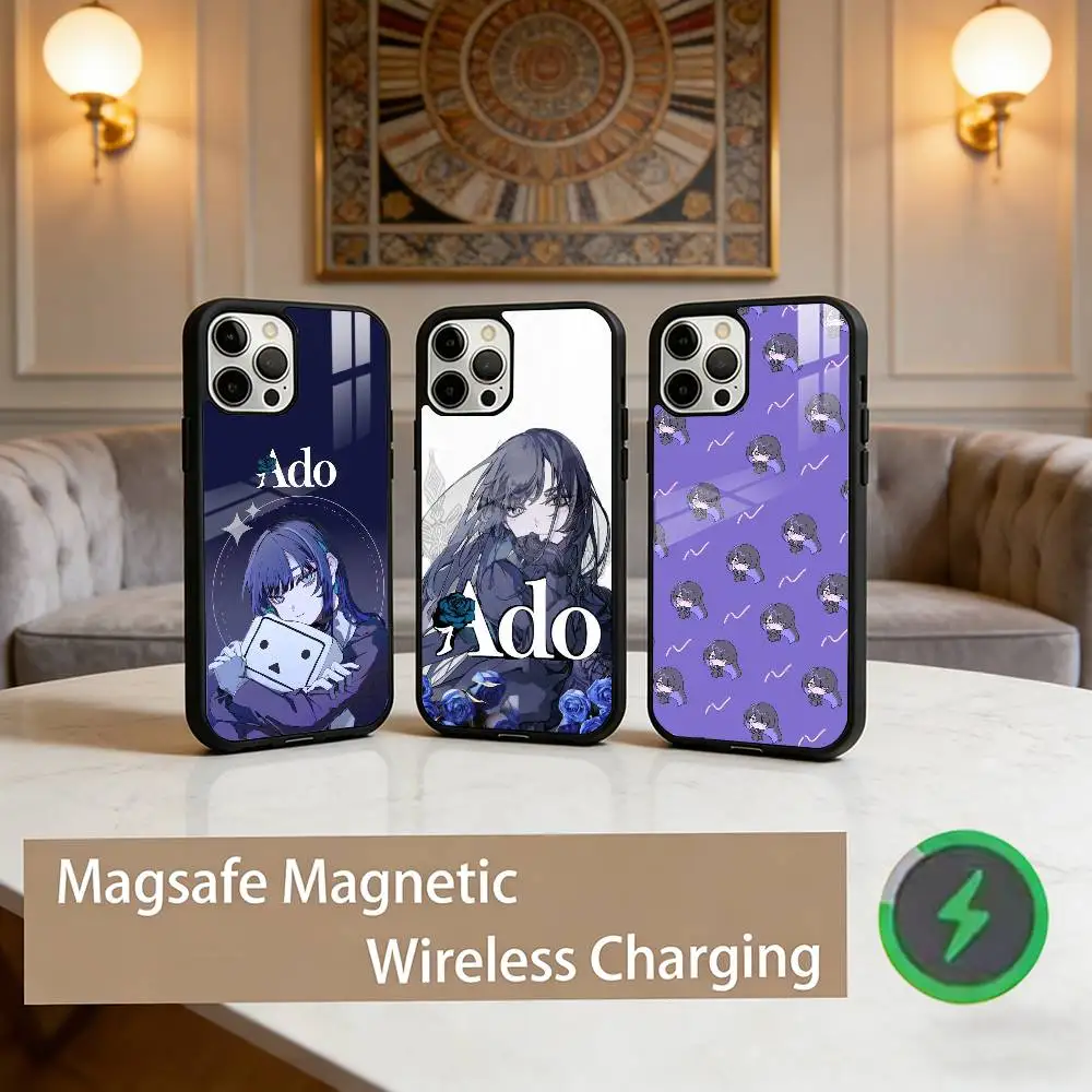 

A-Ado Japanese Singer Phone Case For iPhone17,16,15,14,13,12,11 Plus,Pro Max Magnetic For Magsafe Wireless Charging