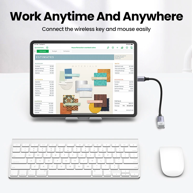 UGREEN USB C إلى USB 3.0 OTG محول نوع C OTG كابل البيانات للهاتف Oneplus آيفون 13 12 برو شاومي USB C إلى USB OTG كابل